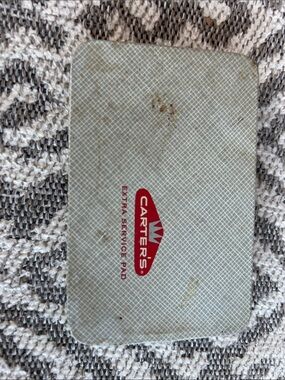 Vintage Carter's Gray Service Stamp Ink Pad Circa 1960 - Metal
